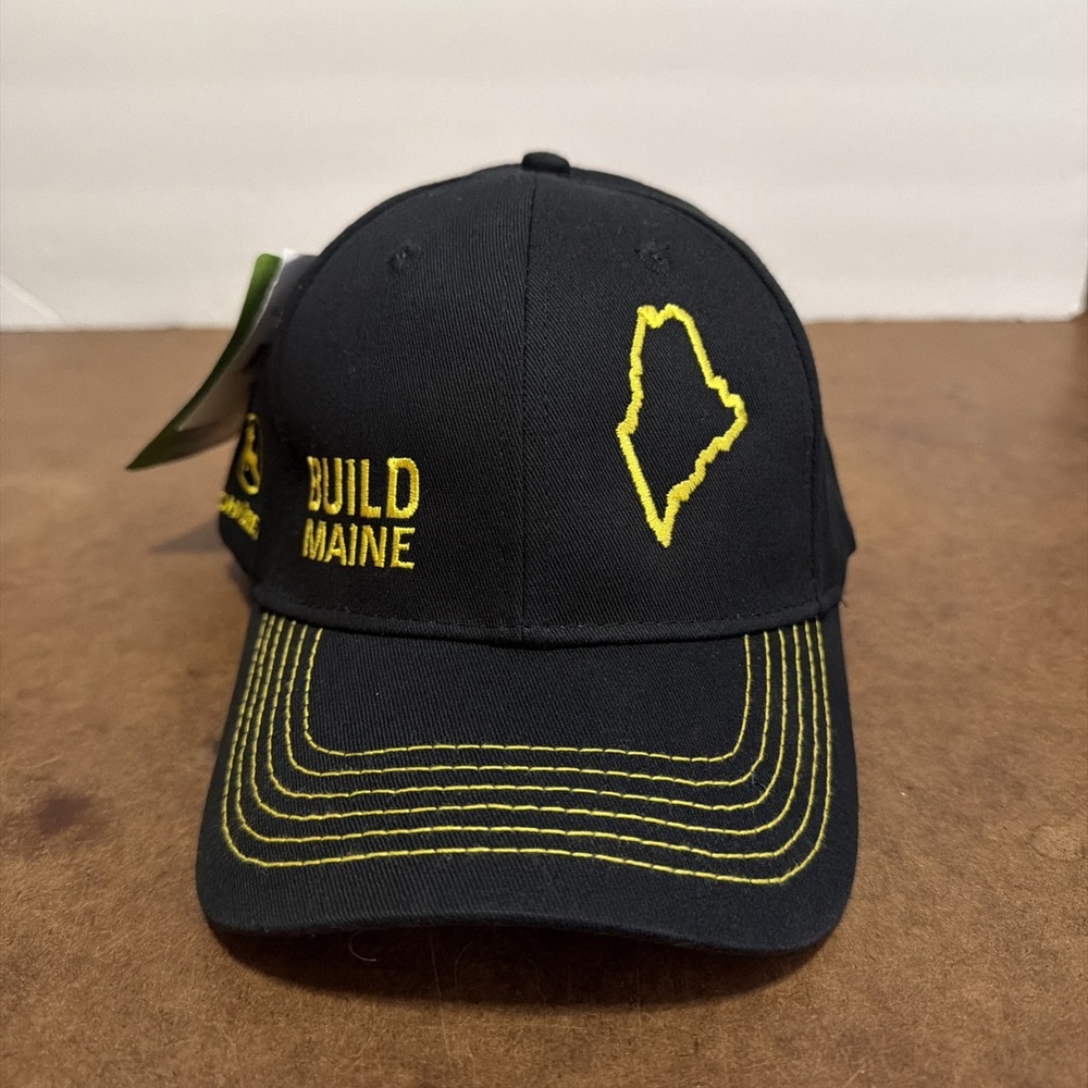 NWT John Deere Black Build Maine Mesh Back Cap